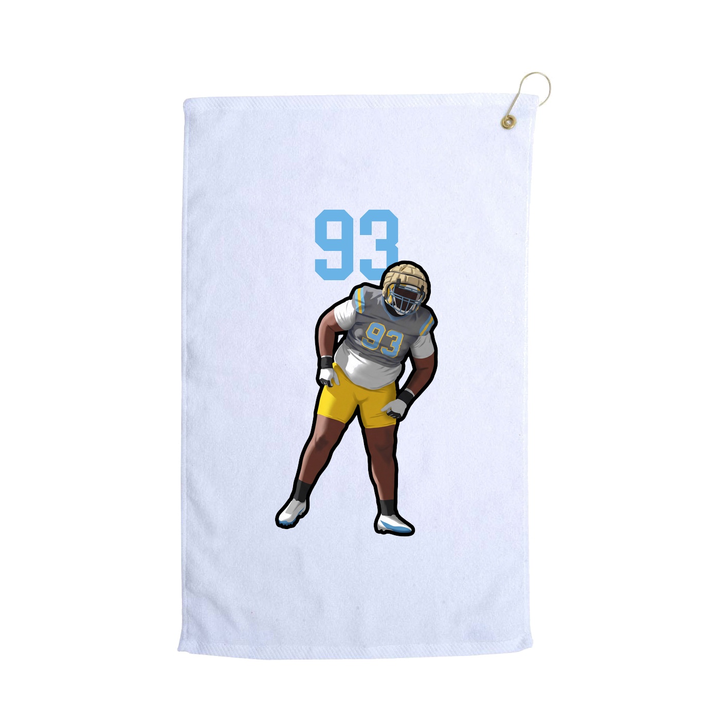 Golf Towel — Number Top in White