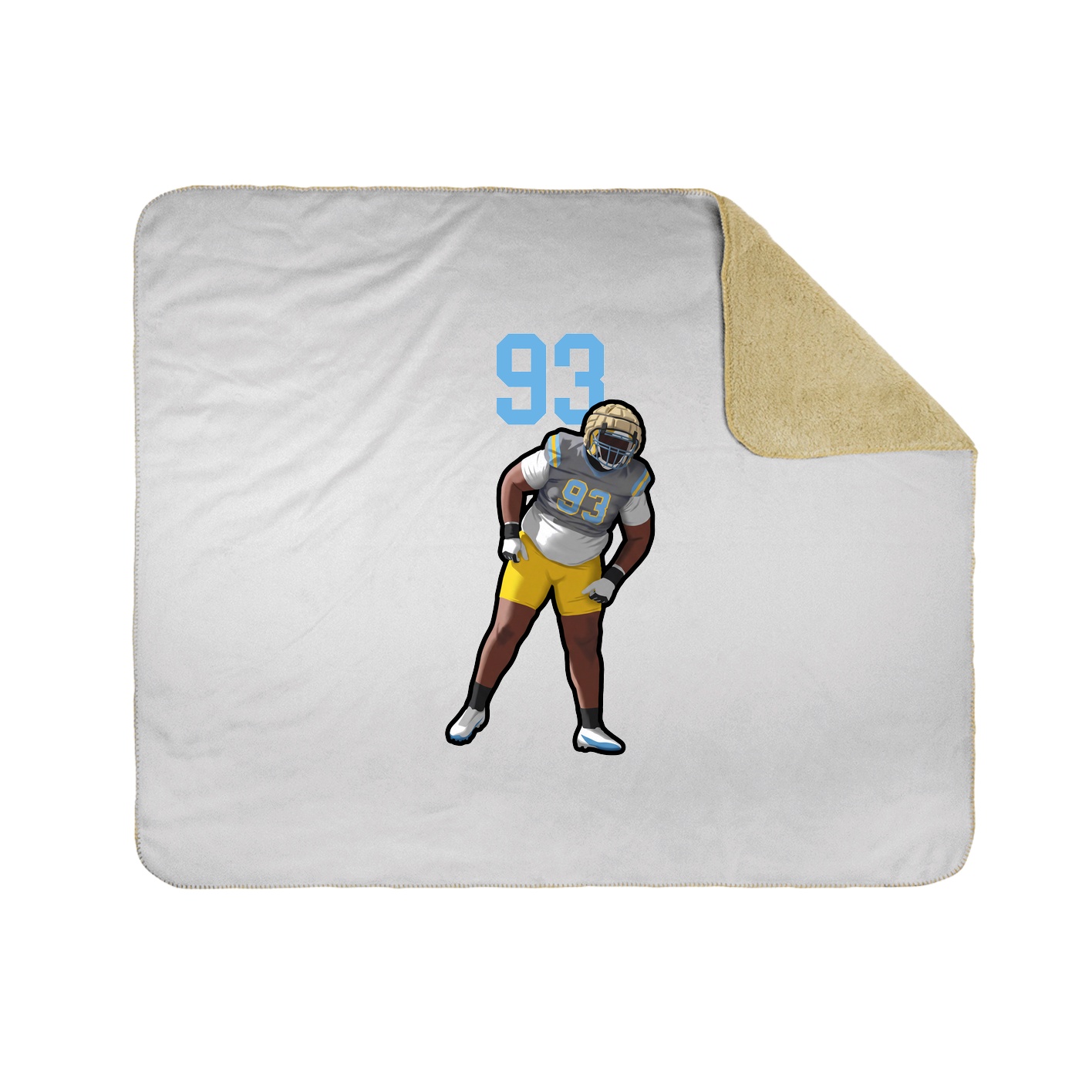 Throw Blanket — Number Top in White