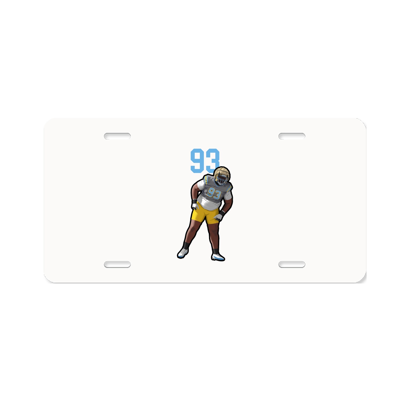 License Plate — Number Top in Classic