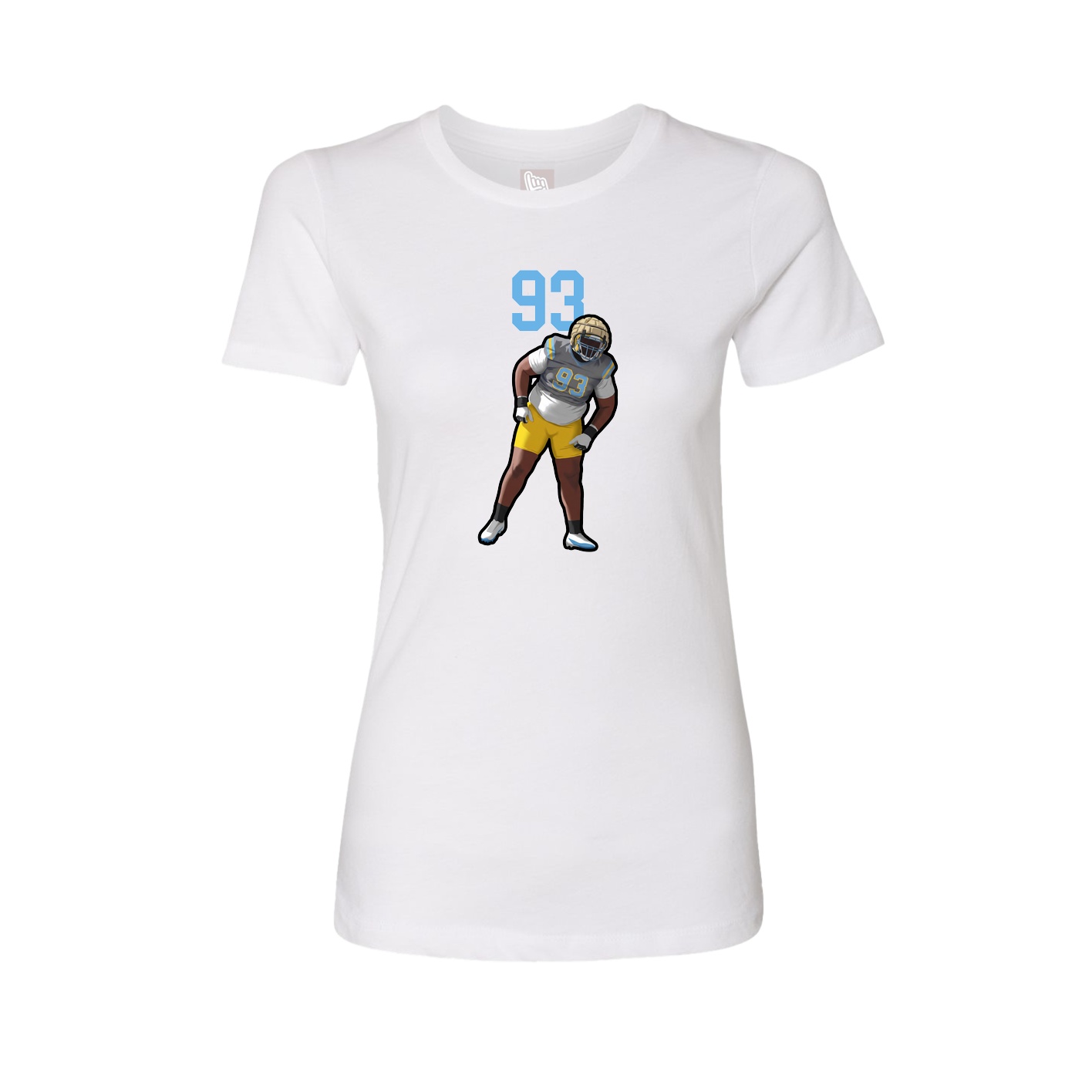 Fitted Women's Tee — Number Top in White