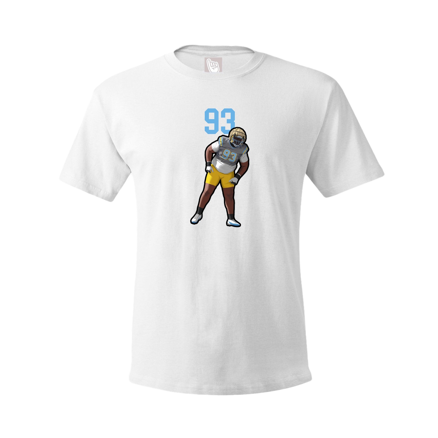 Youth Tee — Number Top in White