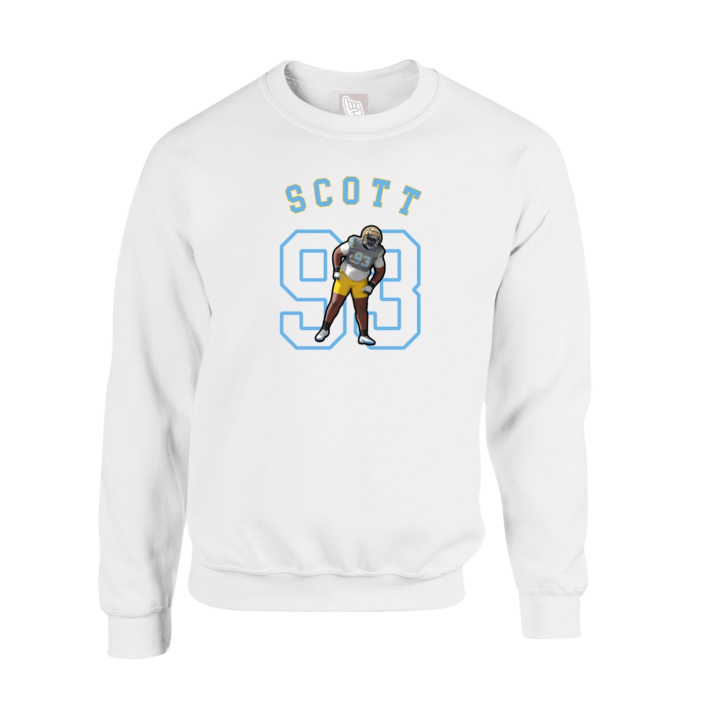 Fleece Crew — Shirsey Arch in White