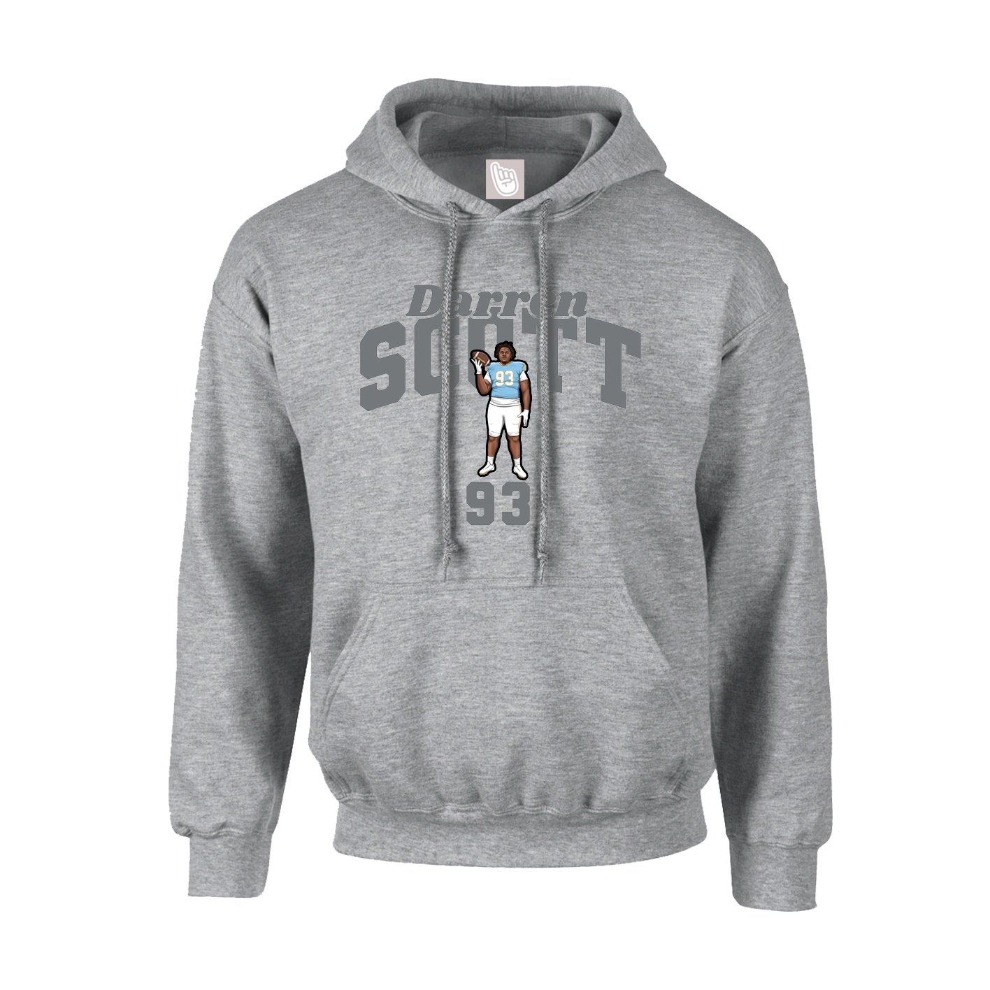 Youth Hoodie — Signature Arch in Grey