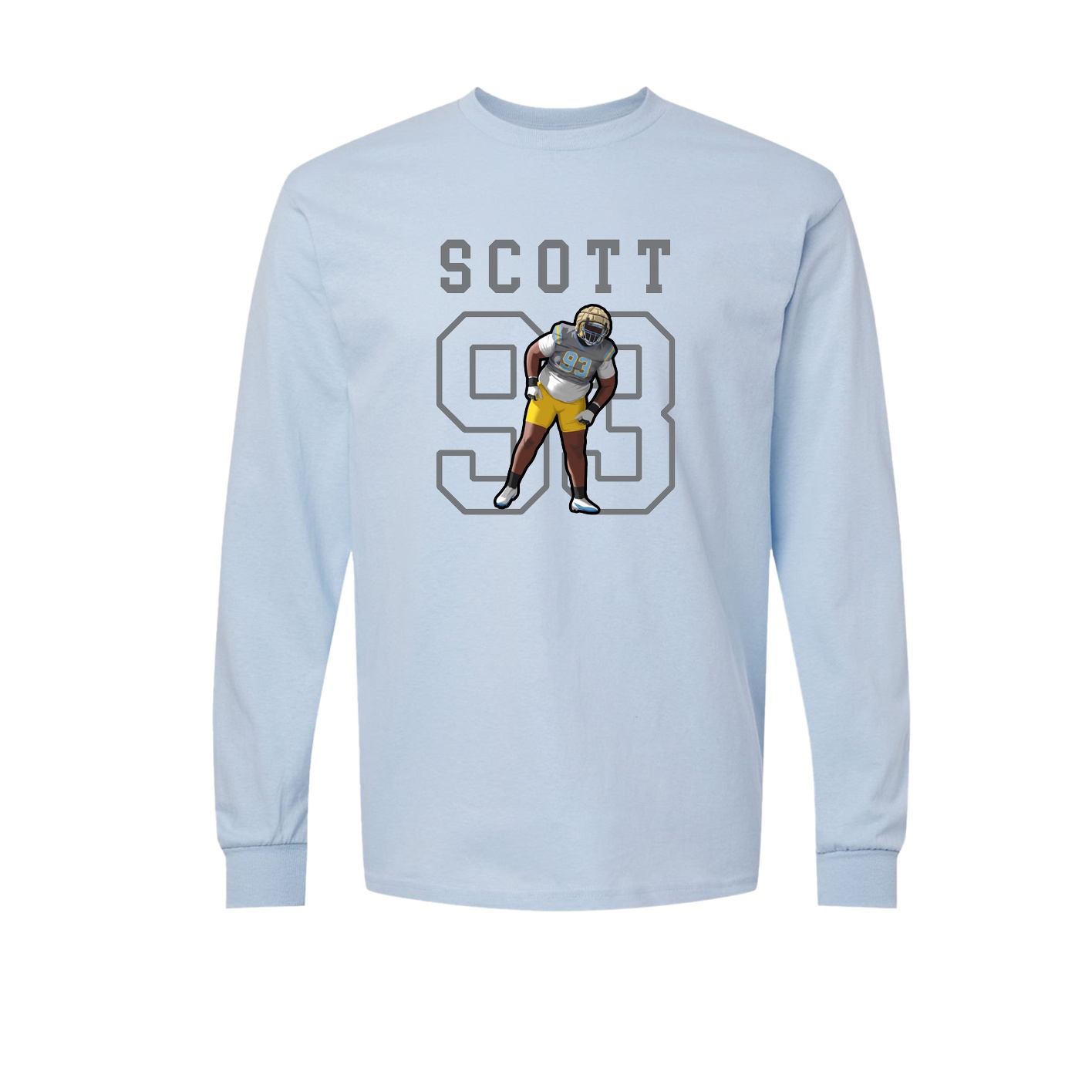 Long Sleeve Tee — Shirsey in Light Blue