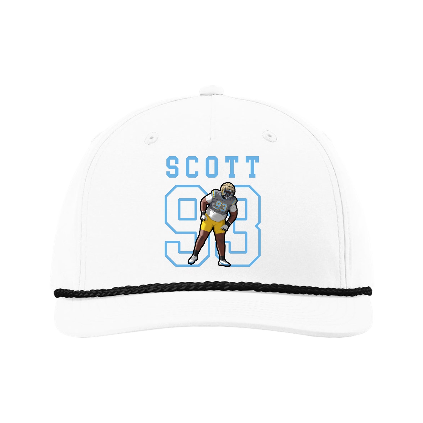 Five-Panel Classic Rope Cap — Shirsey in White