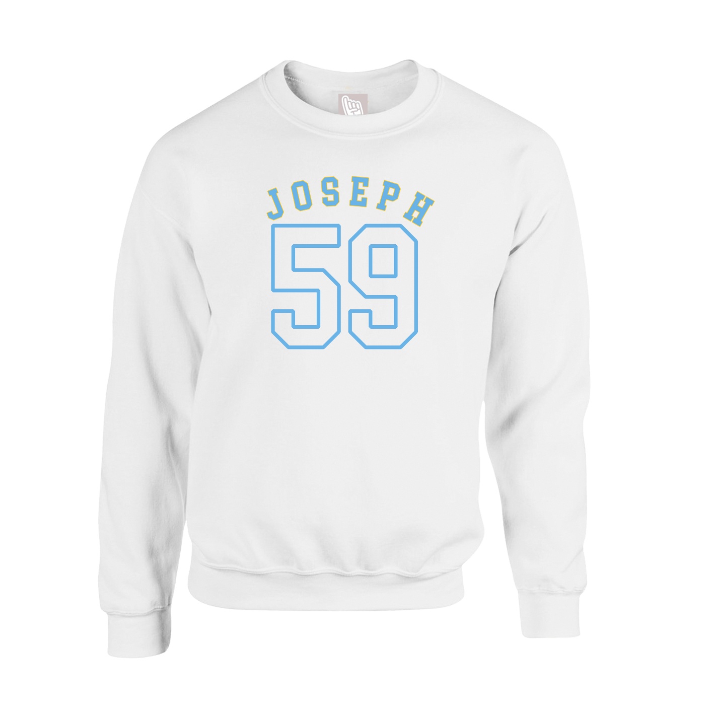 Fleece Crew — Shirsey Arch in White