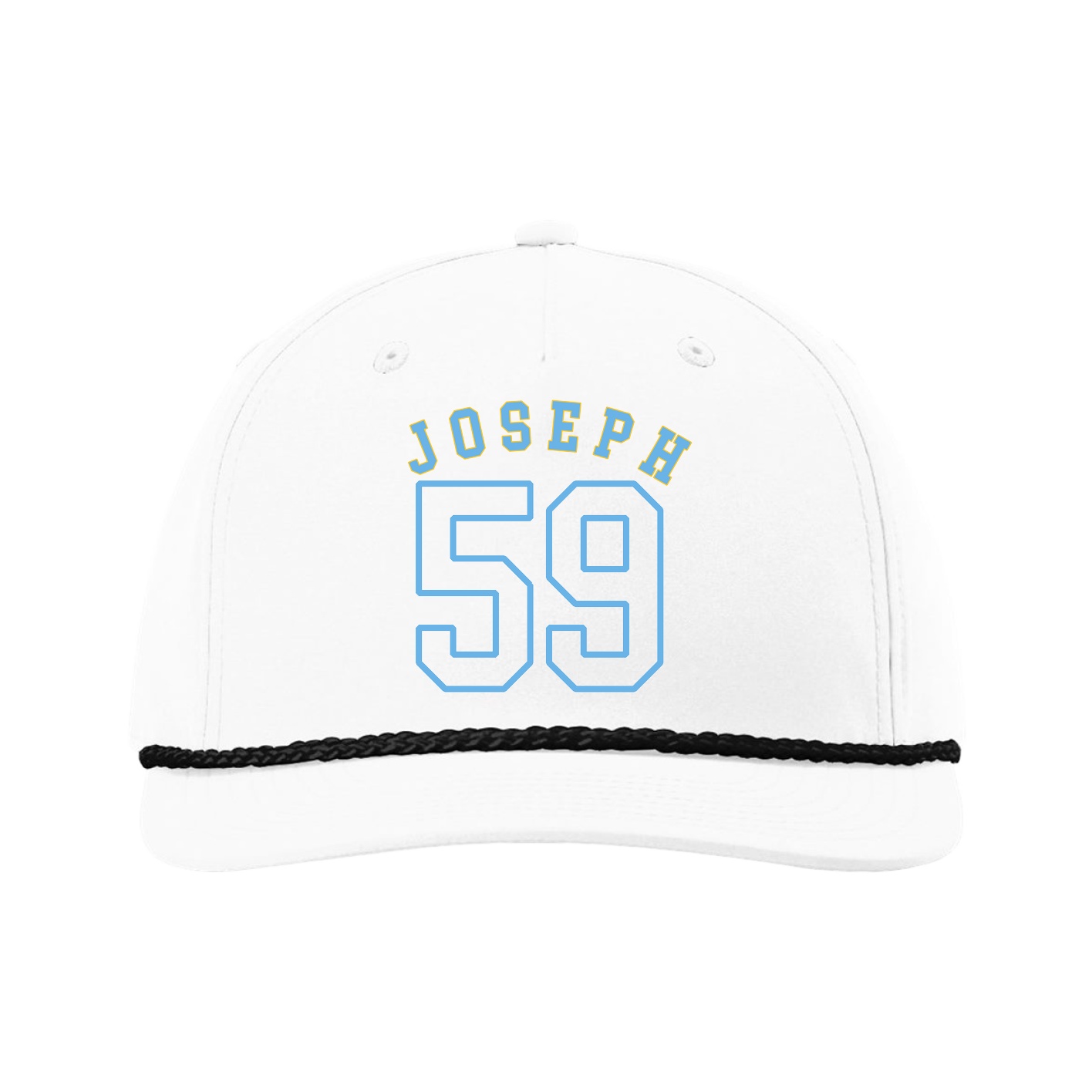 Five-Panel Classic Rope Cap — Shirsey Arch in White