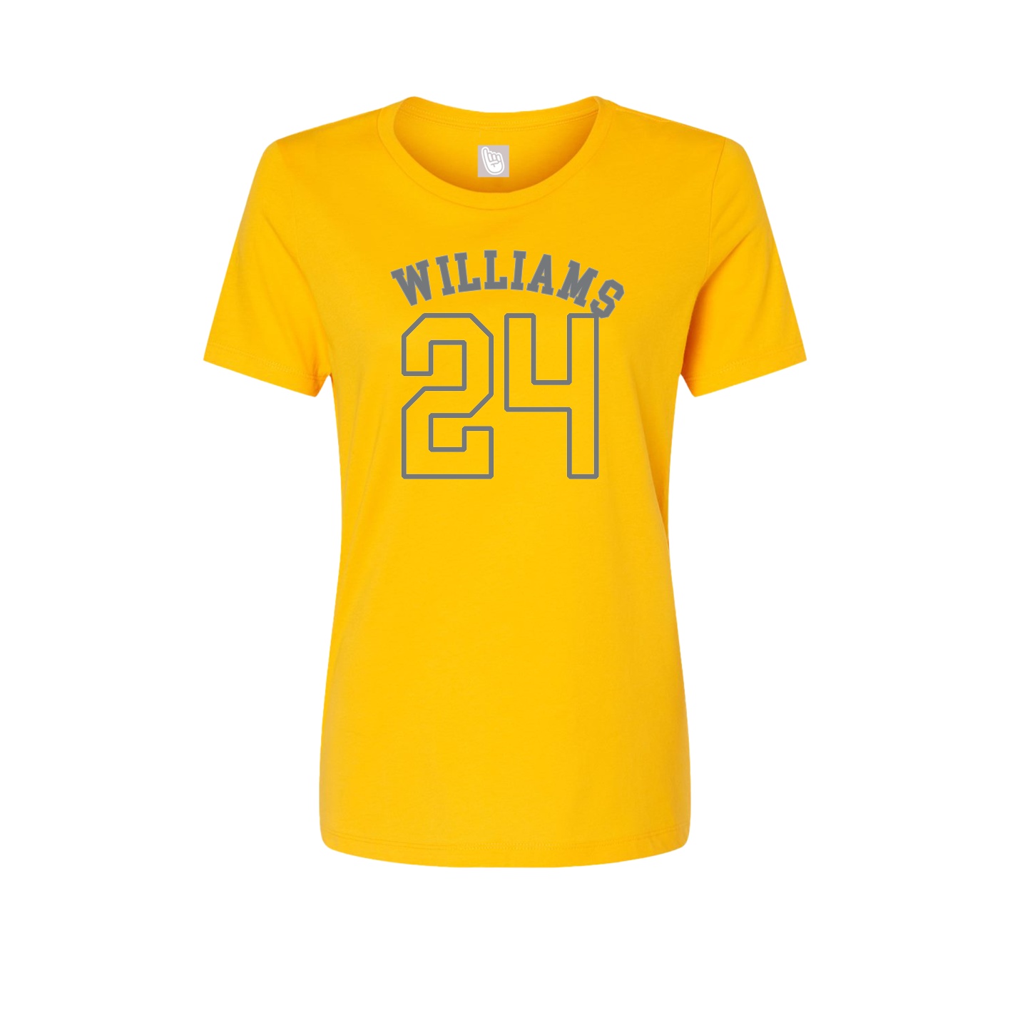 Fitted Women's Tee — Shirsey Arch in Gold