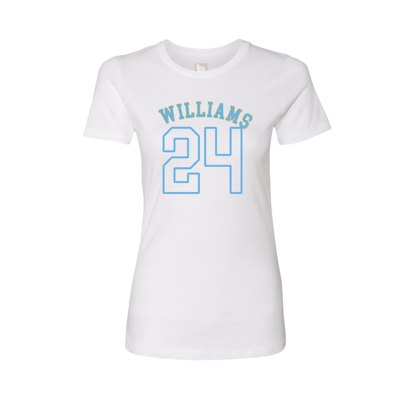 Fitted Women's Tee — Shirsey Arch in White