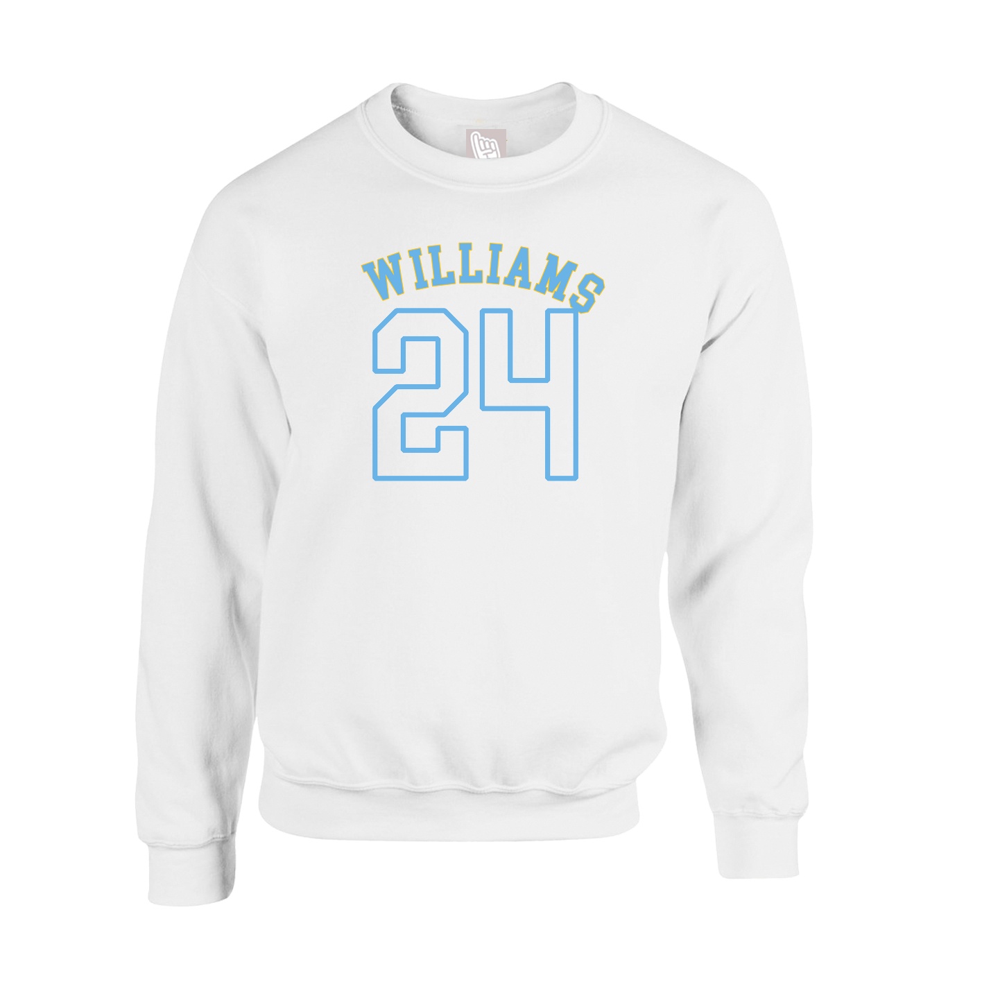 Fleece Crew — Shirsey Arch in White