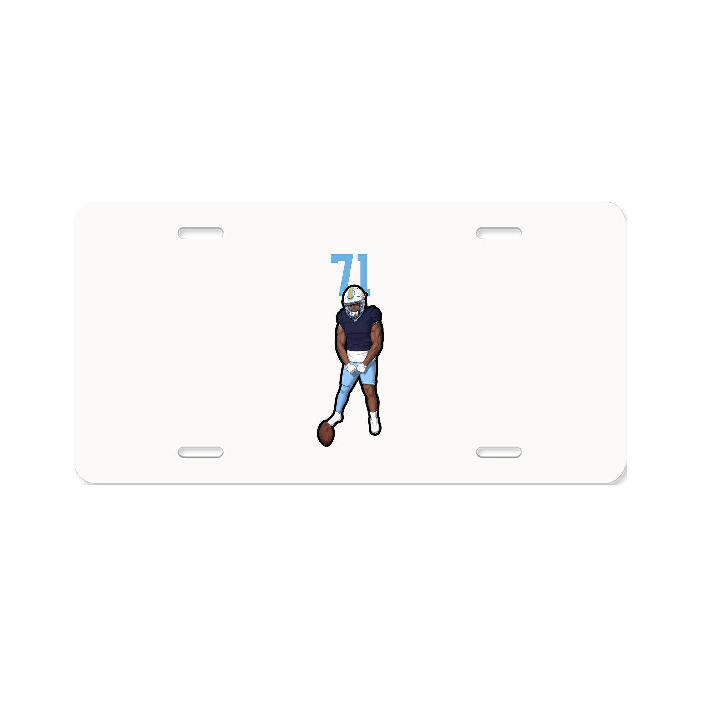 License Plate — Number Top in Classic