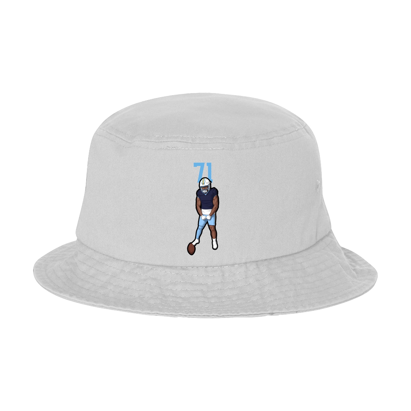 Bucket Cap — Number Top in White