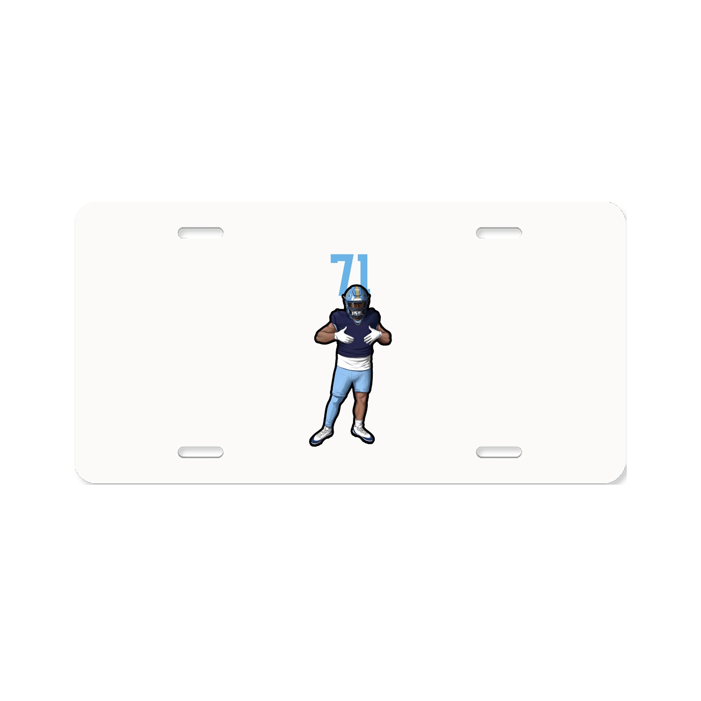 License Plate — Number Top in Classic