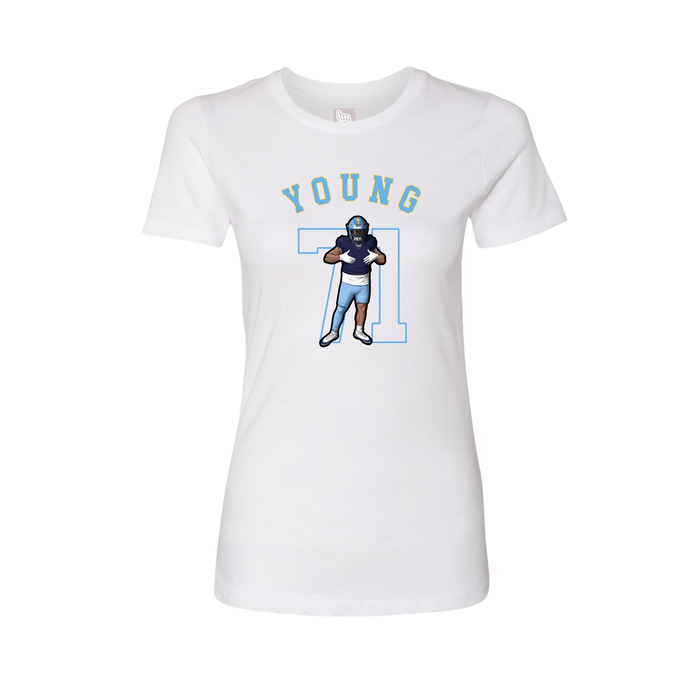 Fitted Women's Tee — Shirsey Arch in White