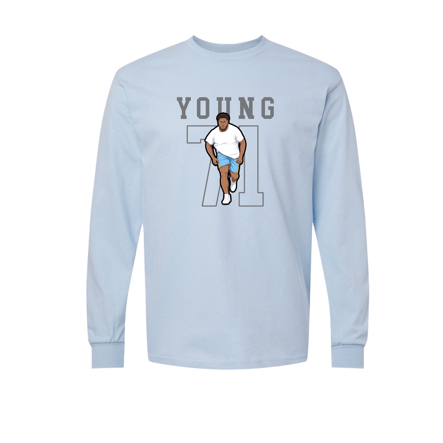 Long Sleeve Tee — Shirsey in Light Blue