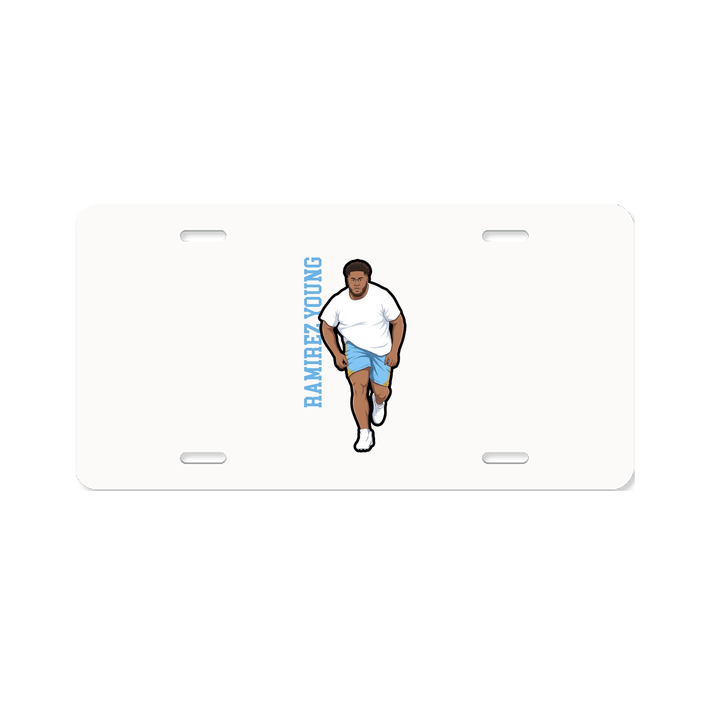 License Plate — Name Vertical in Classic