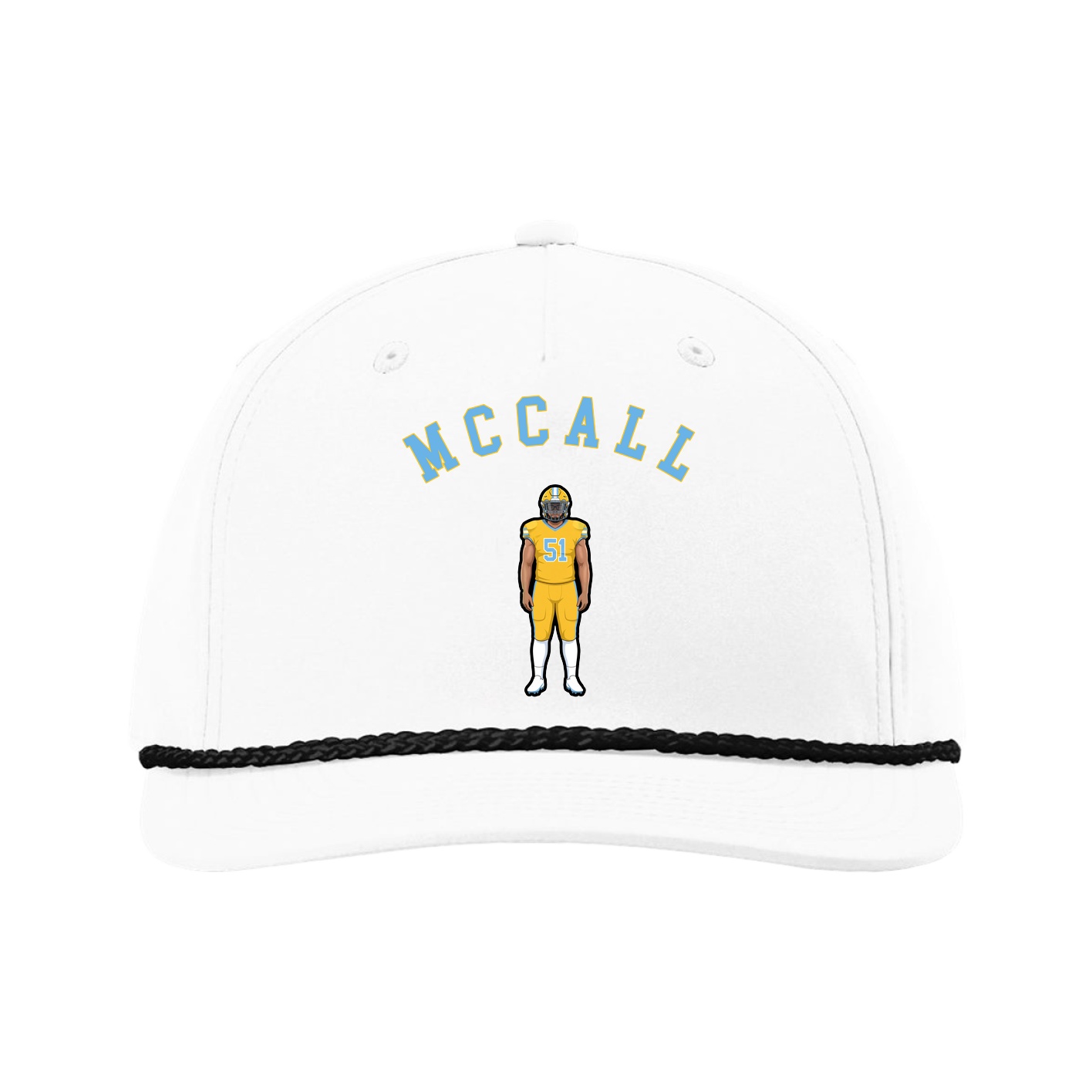Five-Panel Classic Rope Cap — Shirsey Arch in White