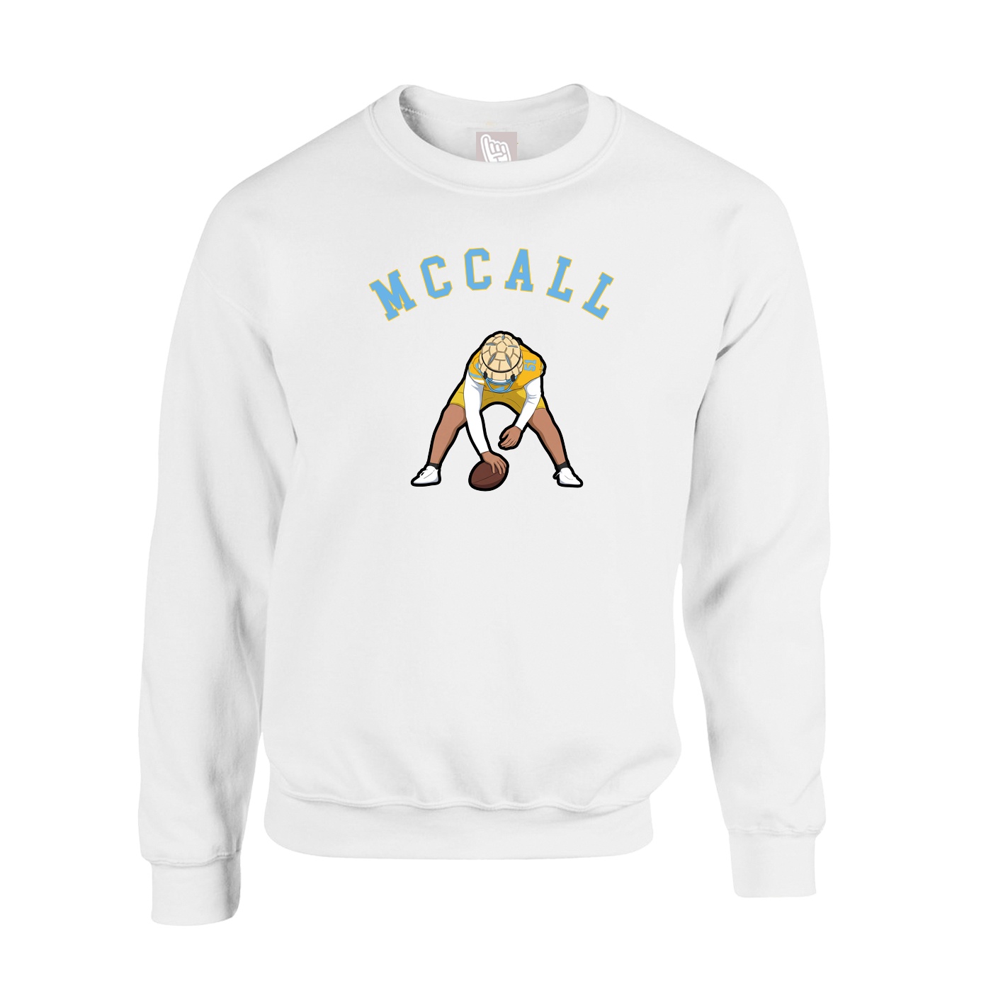 Fleece Crew — Shirsey Arch in White