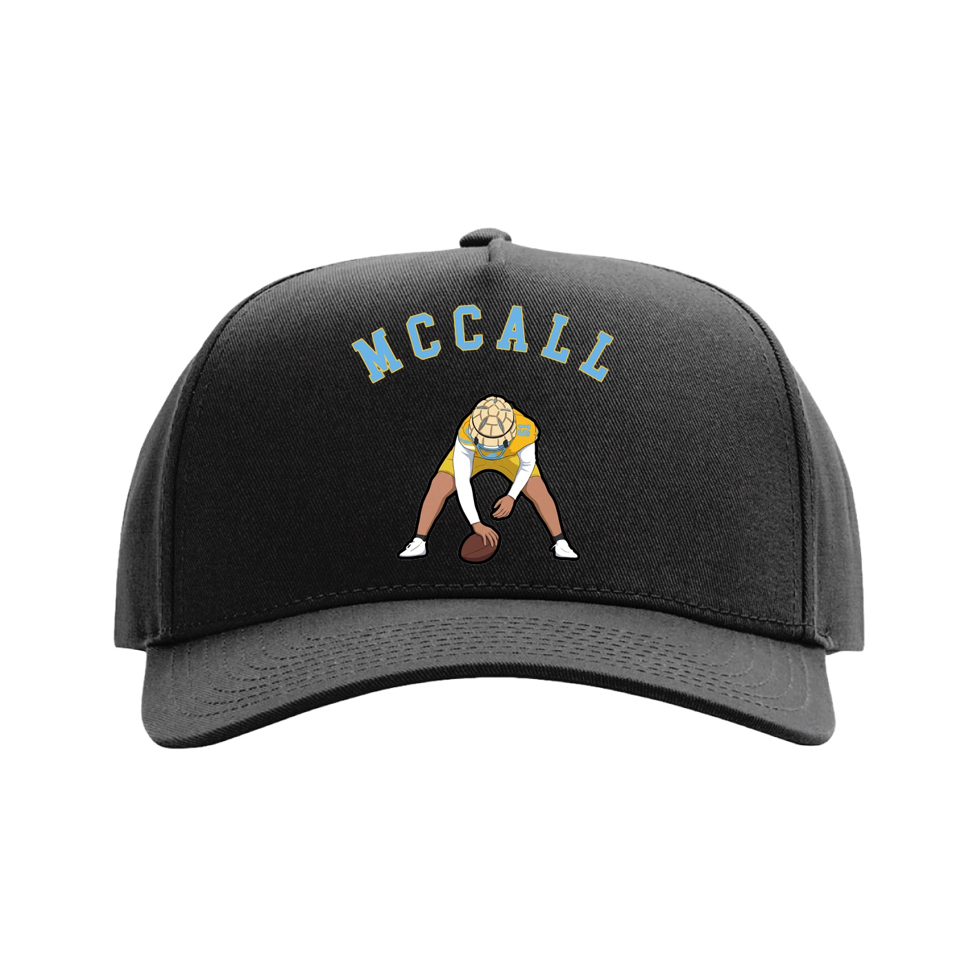 Full Fabric Five-Panel Champ Cap — Shirsey Arch in Black