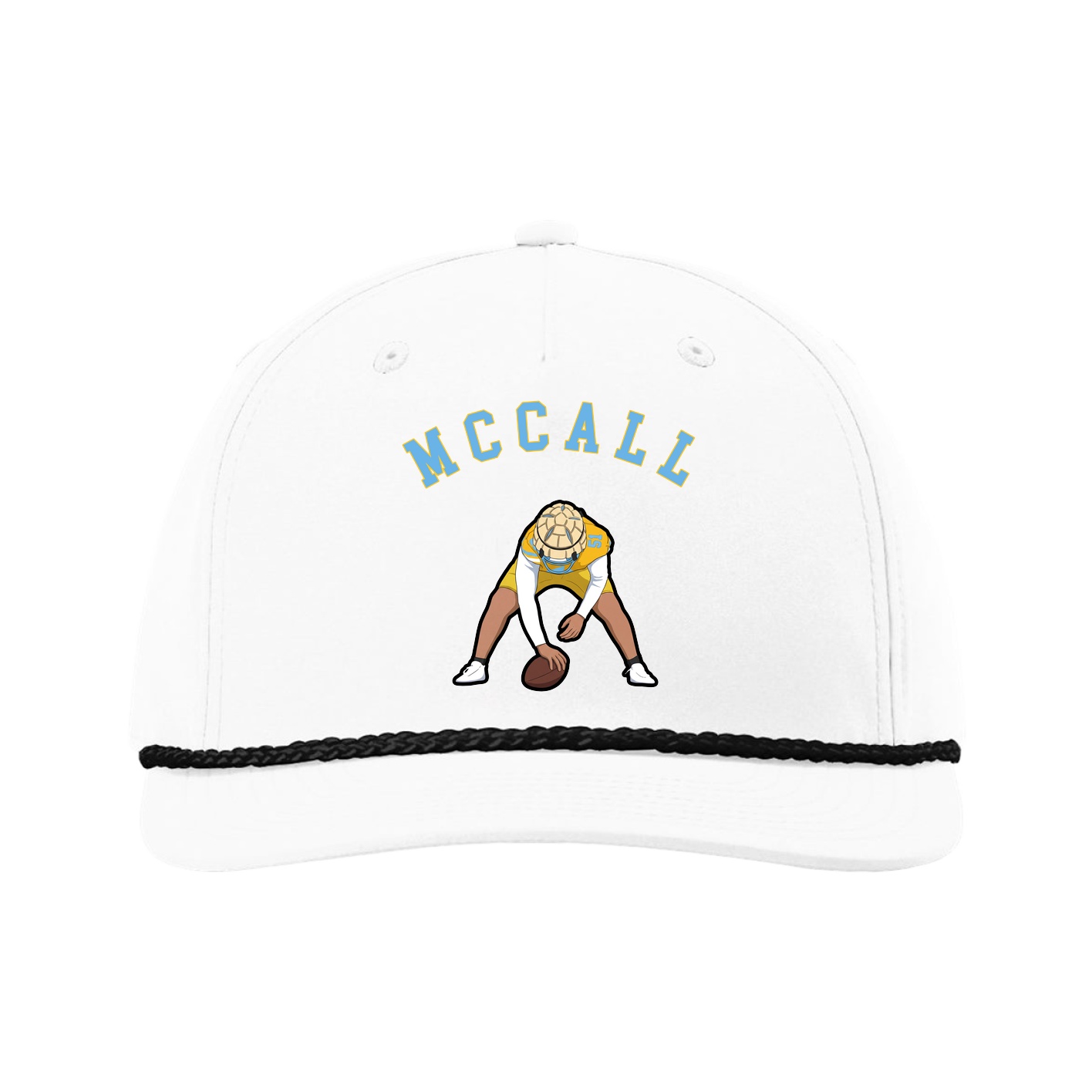 Five-Panel Classic Rope Cap — Shirsey Arch in White
