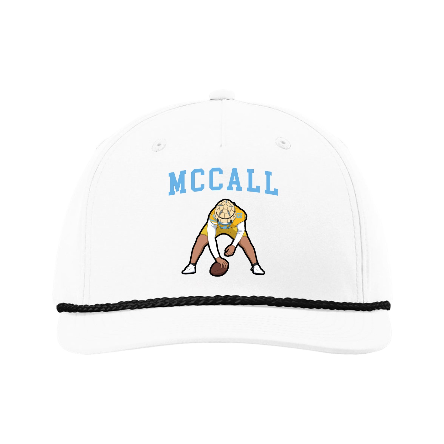 Five-Panel Classic Rope Cap — Shirsey in White