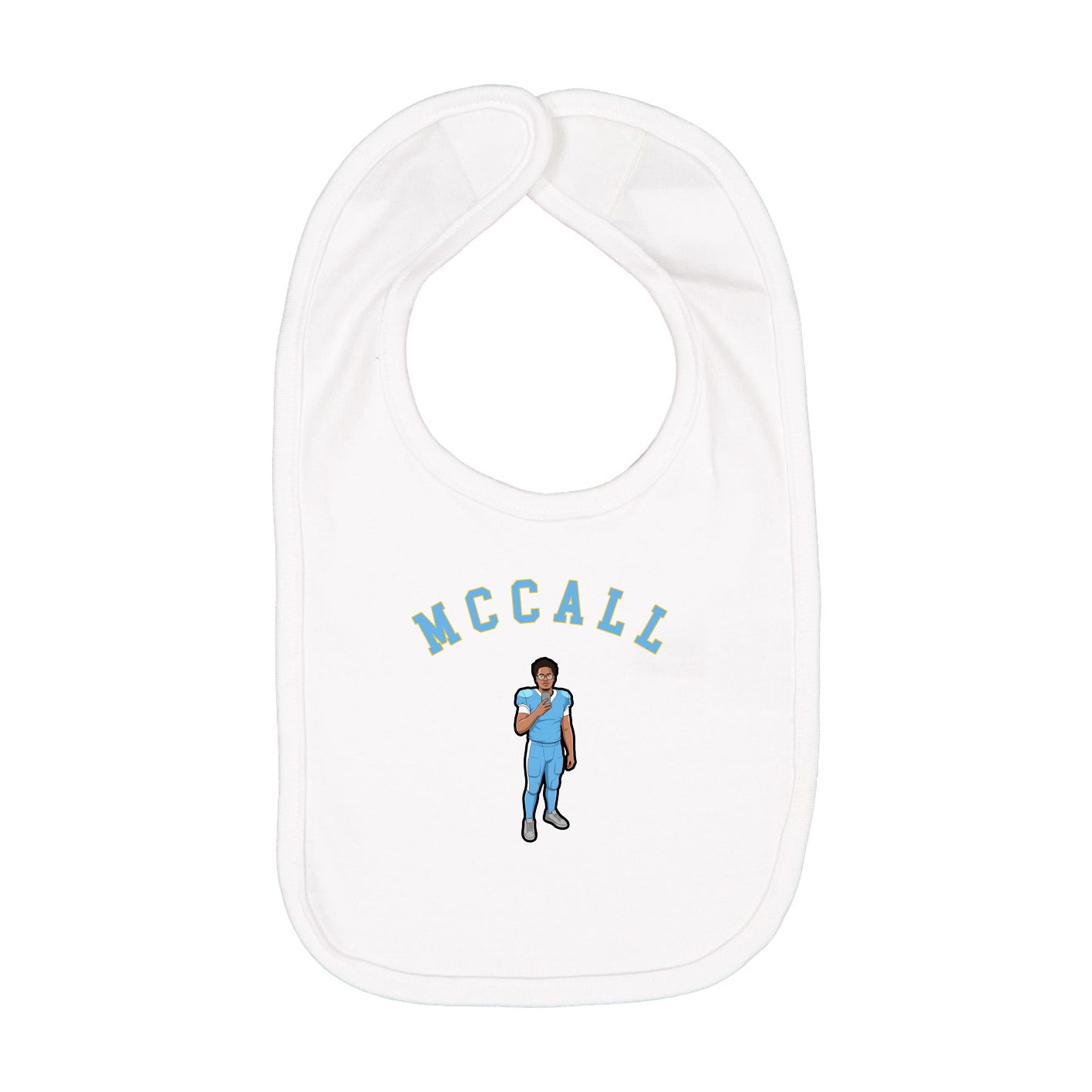 Infant Bib — Shirsey Arch in White