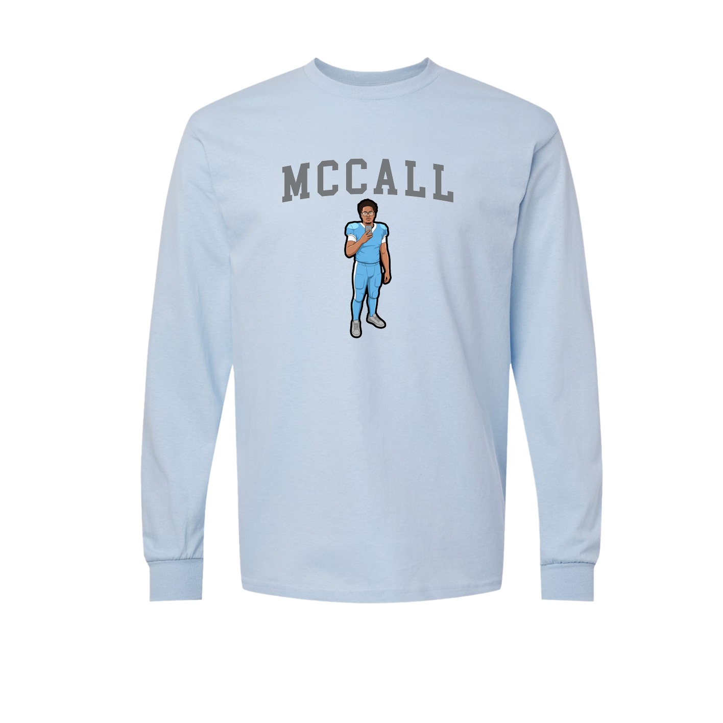 Long Sleeve Tee — Shirsey in Light Blue