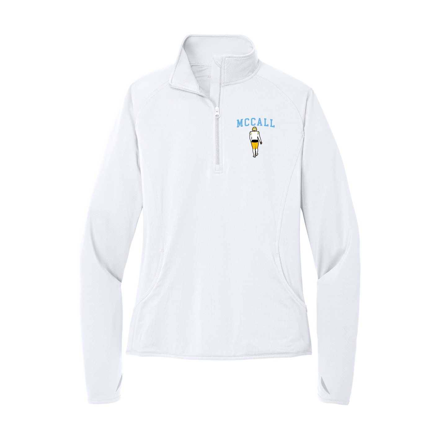 Women's Q-Zip Pullover — Shirsey in White