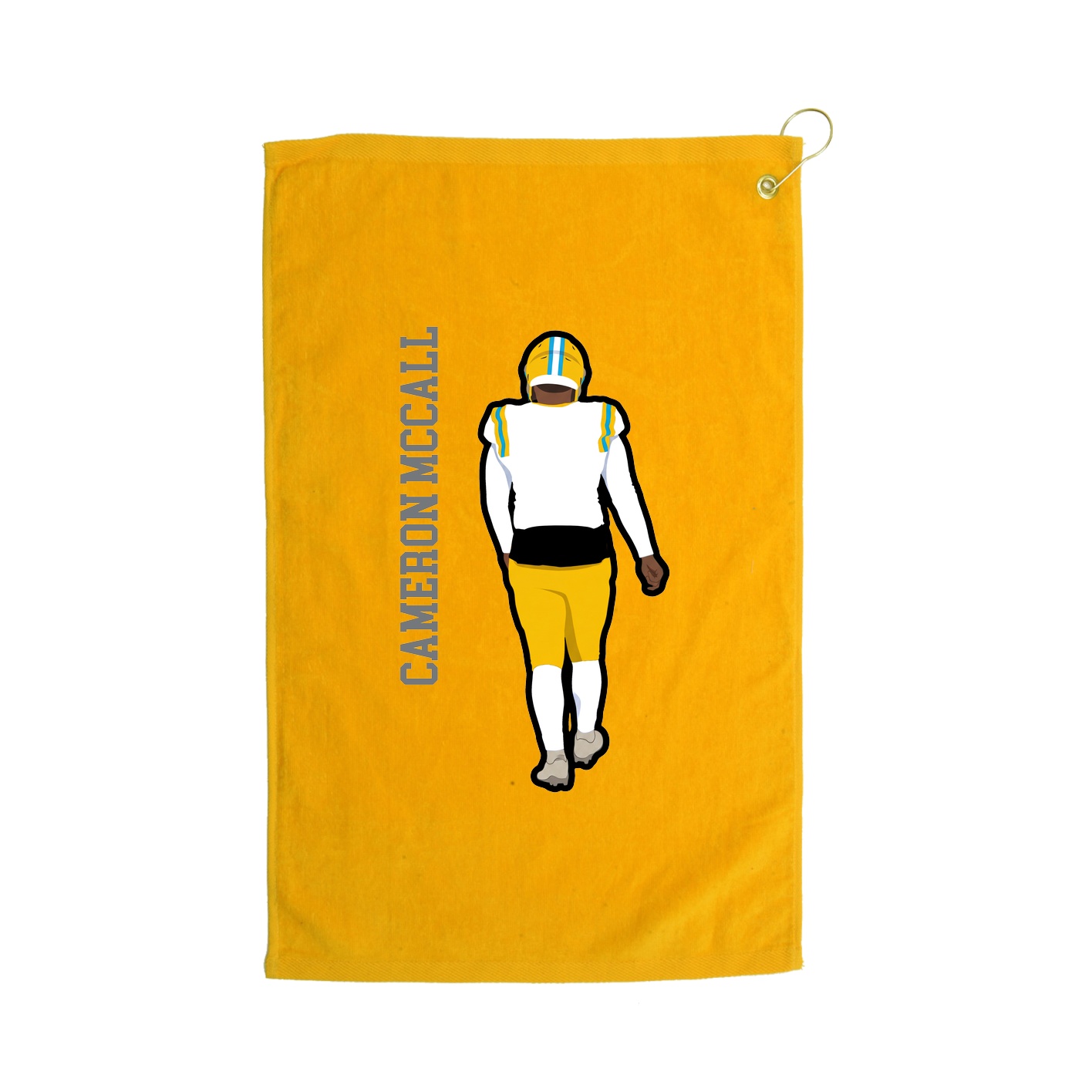 Golf Towel — Name Vertical in Gold
