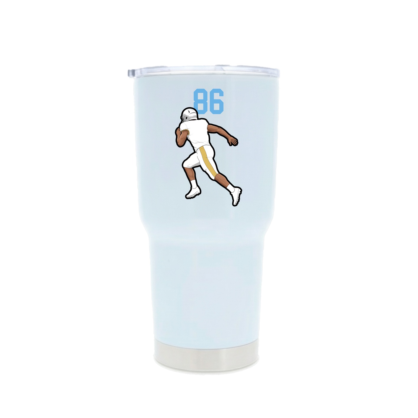 30oz Stainless Steel Tumbler — Number Top in White