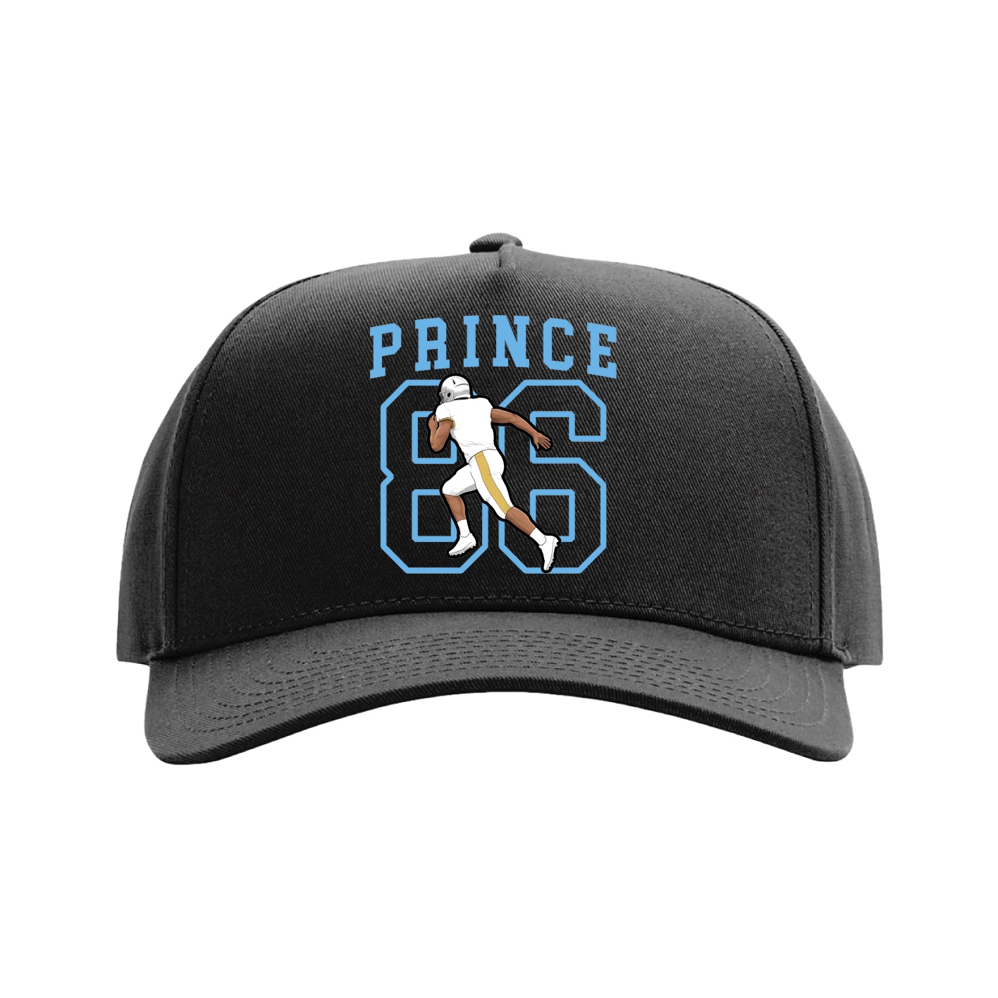 Full Fabric Five-Panel Champ Cap — Shirsey in Black