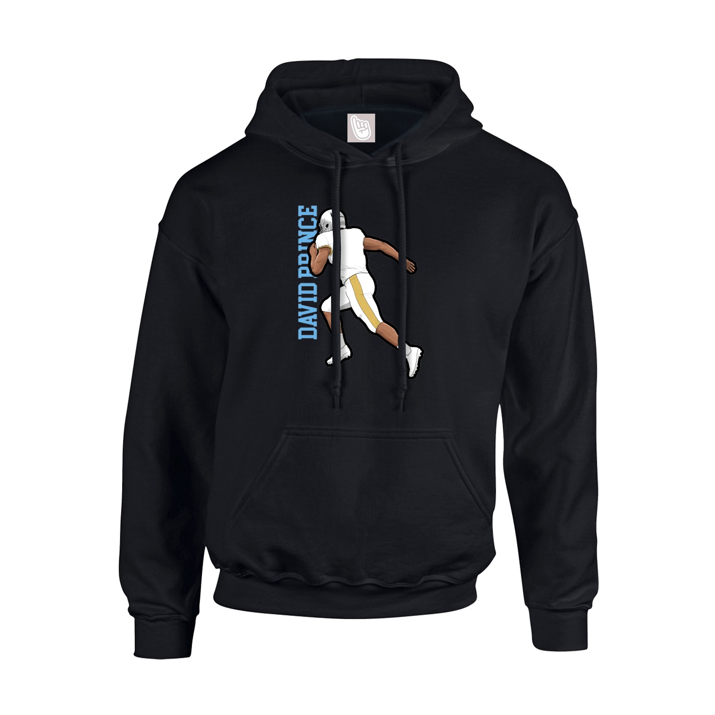 Youth Hoodie — Name Vertical in Black