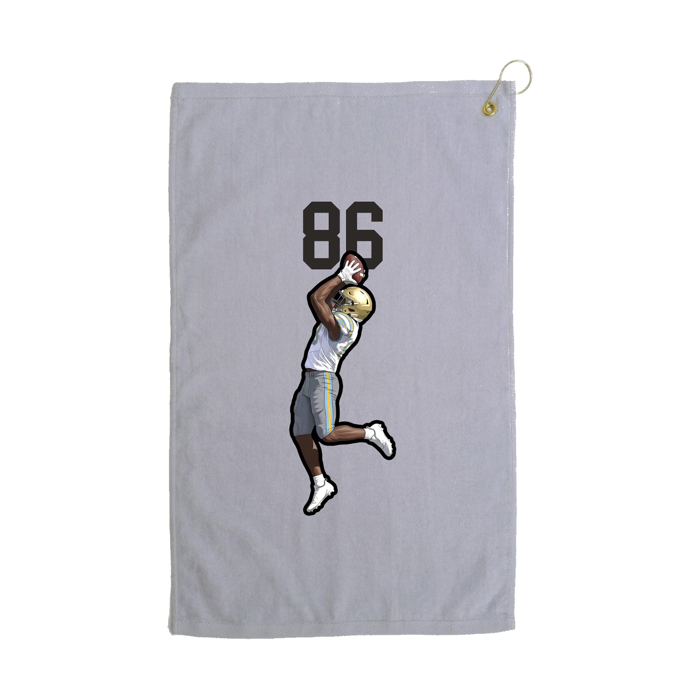 Golf Towel — Number Top in Grey