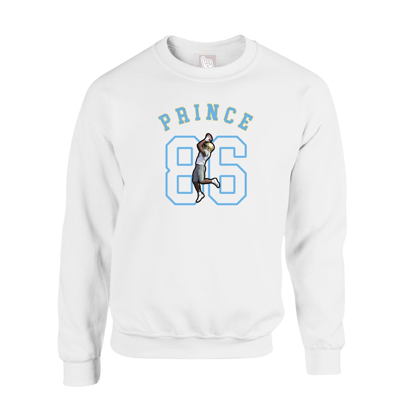 Fleece Crew — Shirsey Arch in White