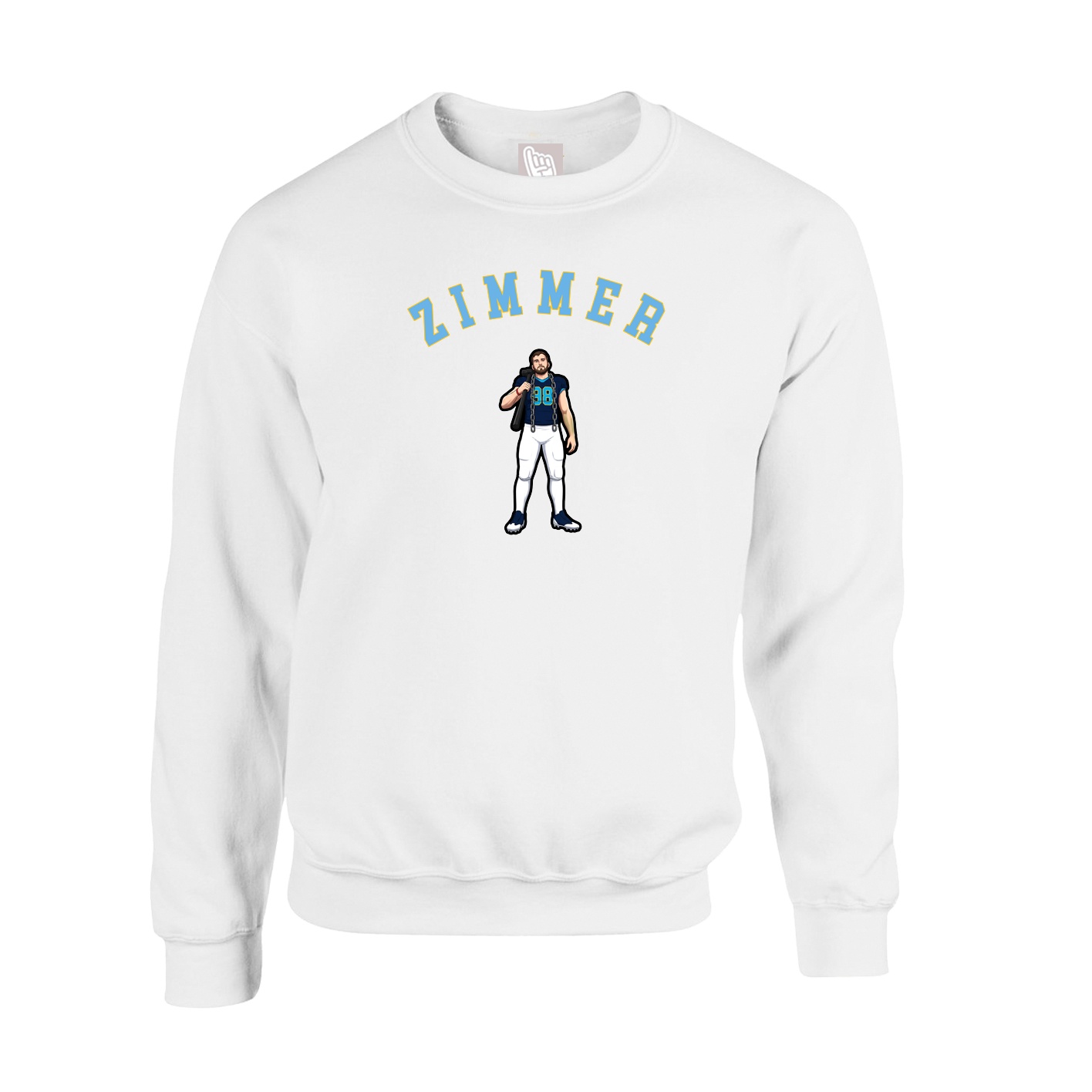 Fleece Crew — Shirsey Arch in White