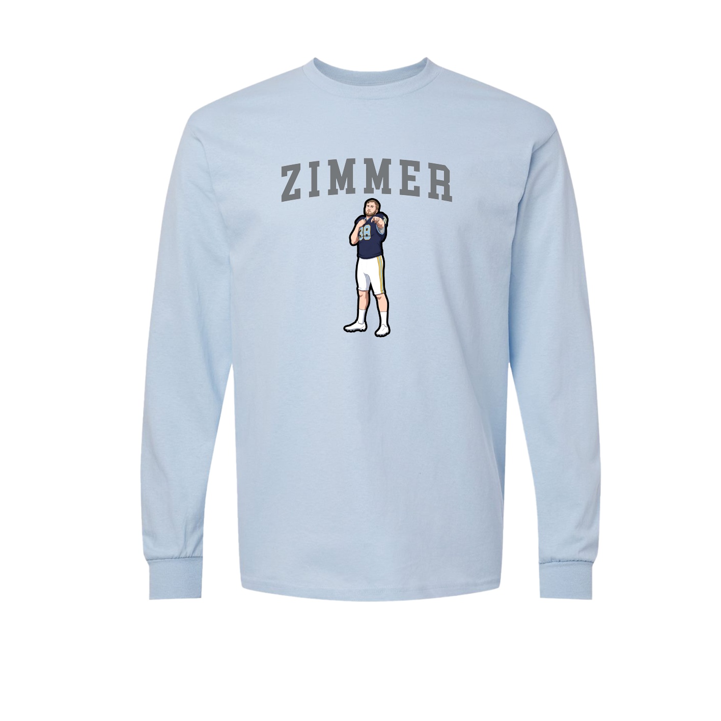 Long Sleeve Tee — Shirsey in Light Blue