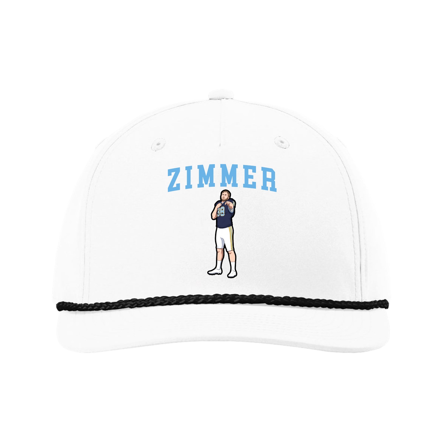 Five-Panel Classic Rope Cap — Shirsey in White