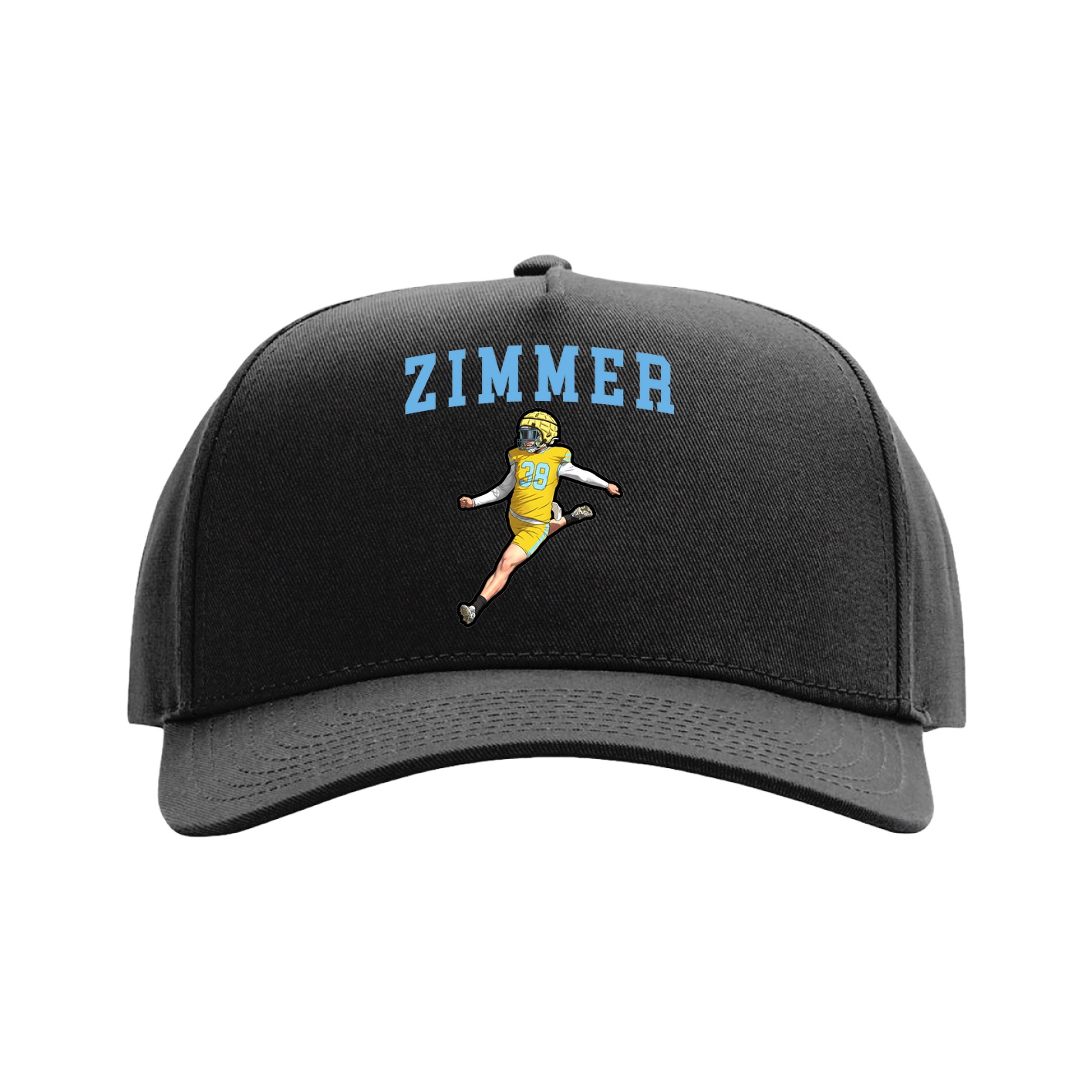 Full Fabric Five-Panel Champ Cap — Shirsey in Black