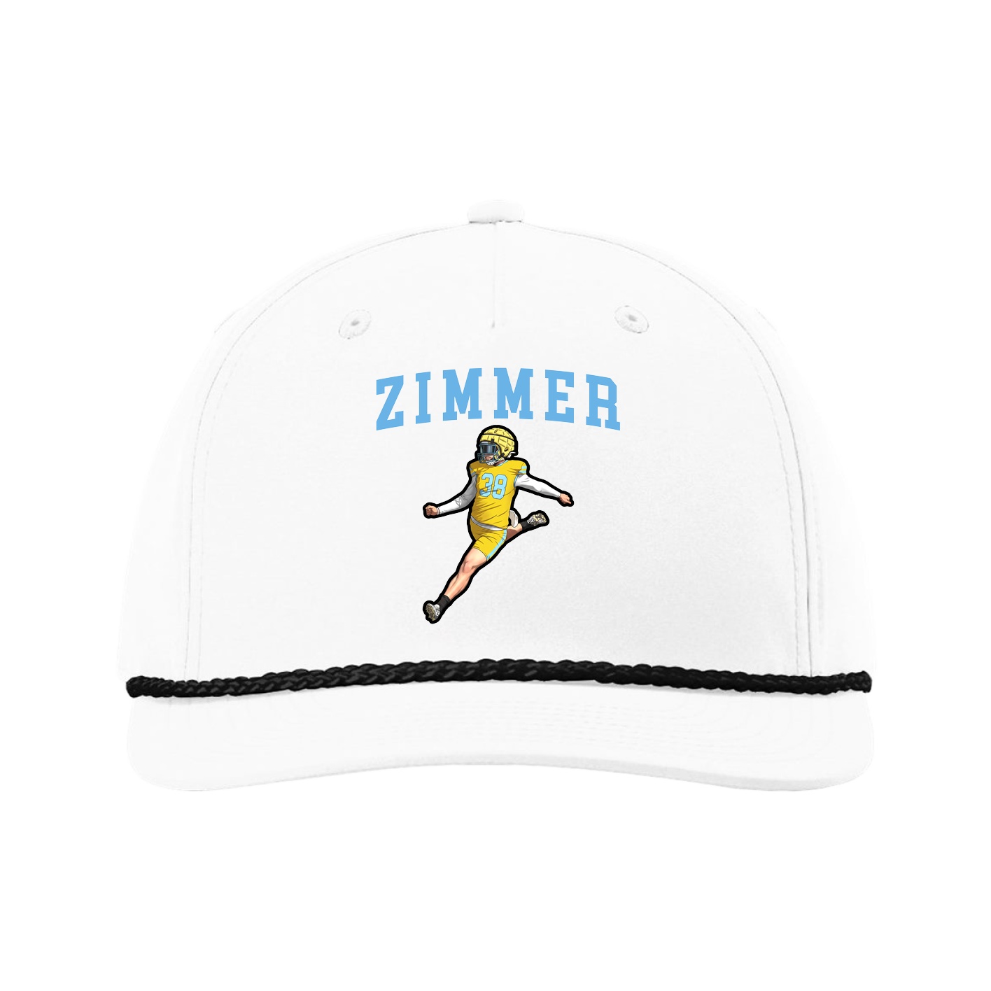 Five-Panel Classic Rope Cap — Shirsey in White