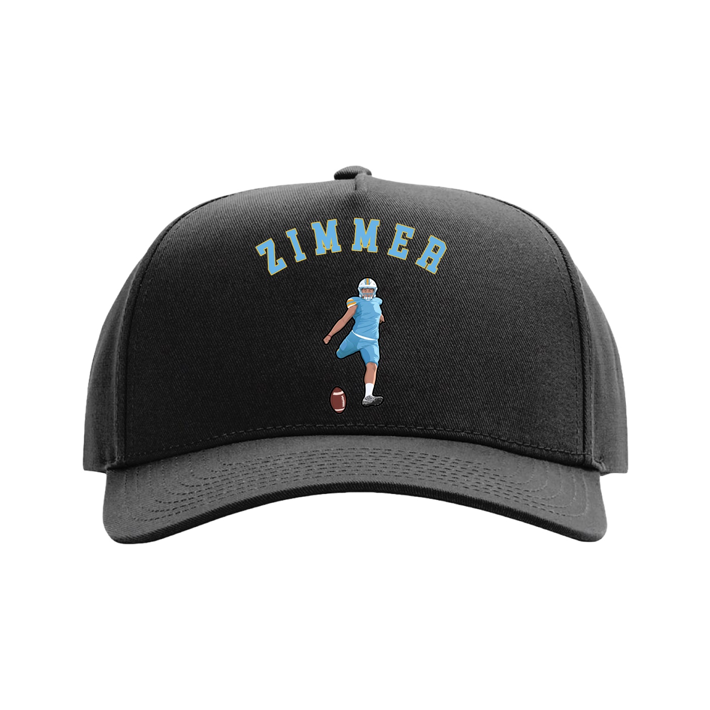Full Fabric Five-Panel Champ Cap — Shirsey Arch in Black