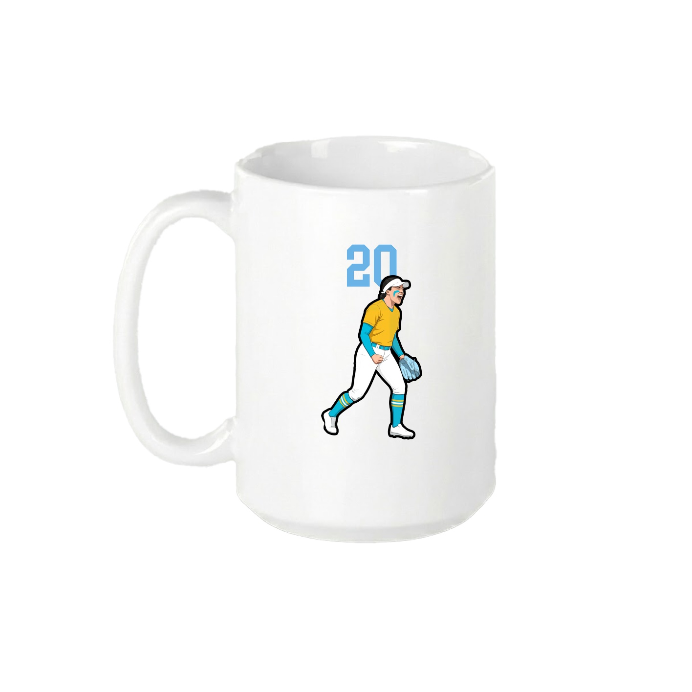 15oz Coffee Mug — Number Top in White