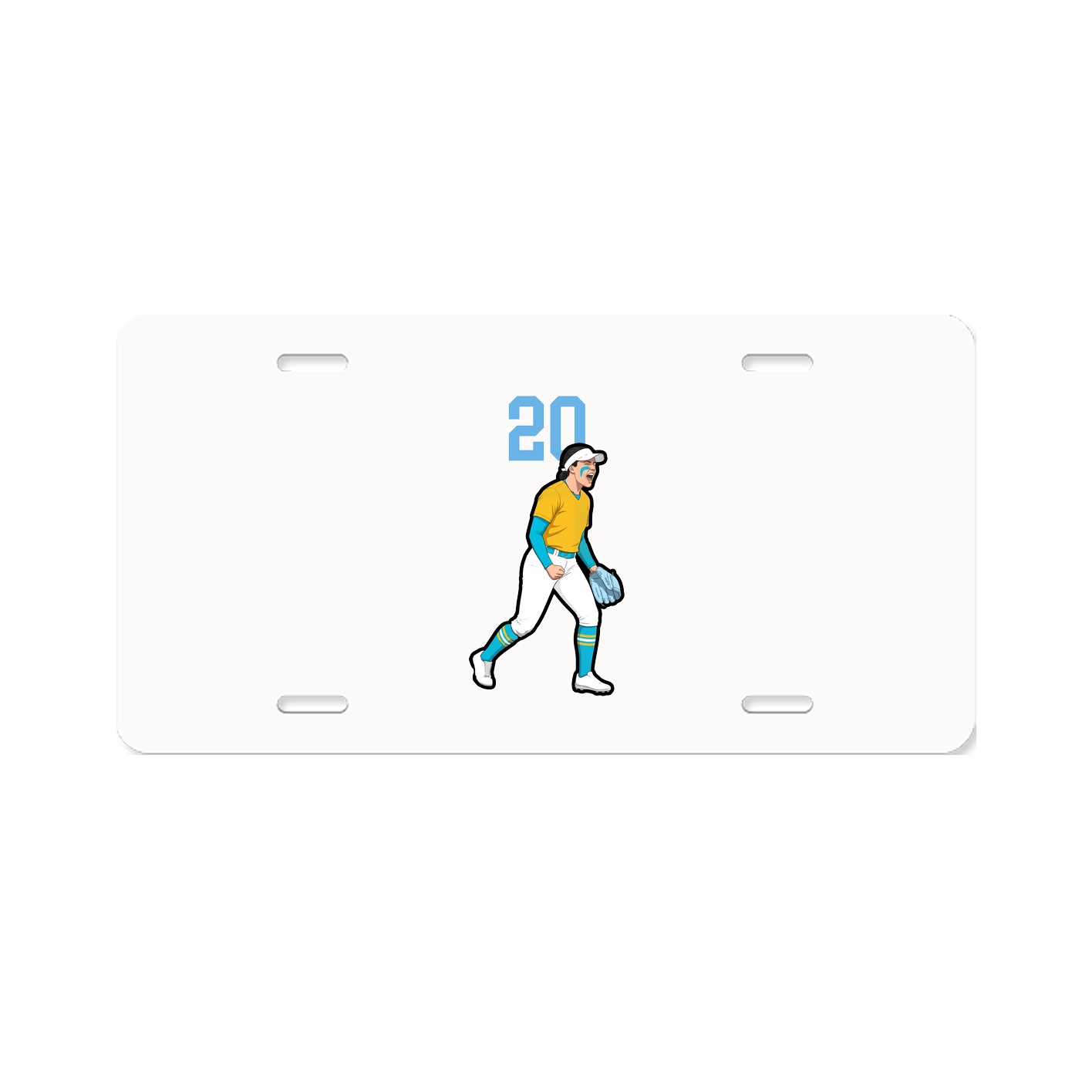 License Plate — Number Top in Classic