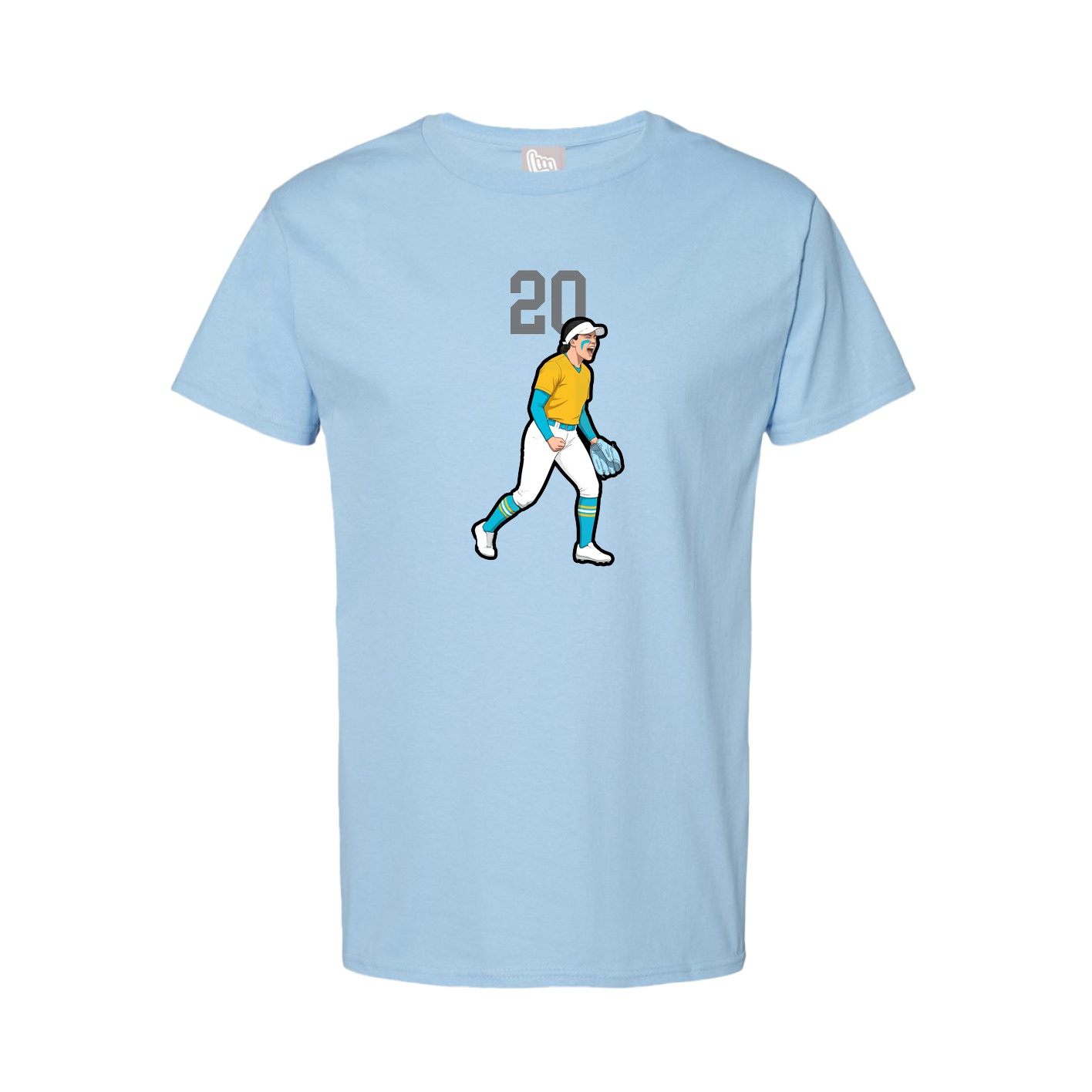 Tee — Number Top in Light Blue