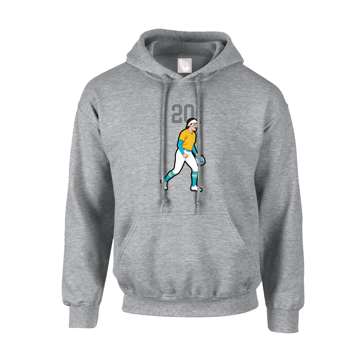 Youth Hoodie — Number Top in Grey