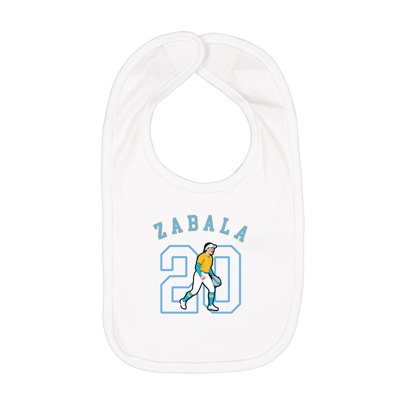 Infant Bib — Shirsey Arch in White