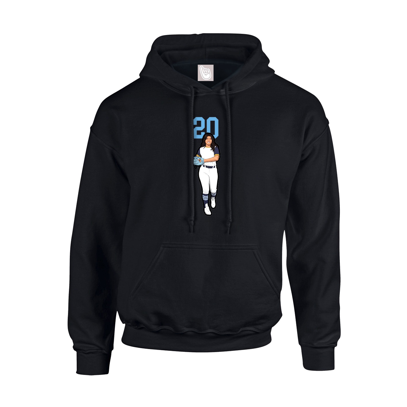 Youth Hoodie — Number Top in Black