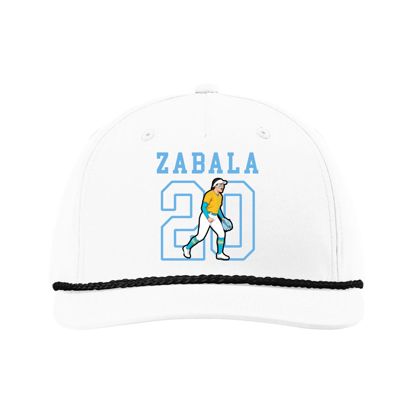 Five-Panel Classic Rope Cap — Shirsey in White
