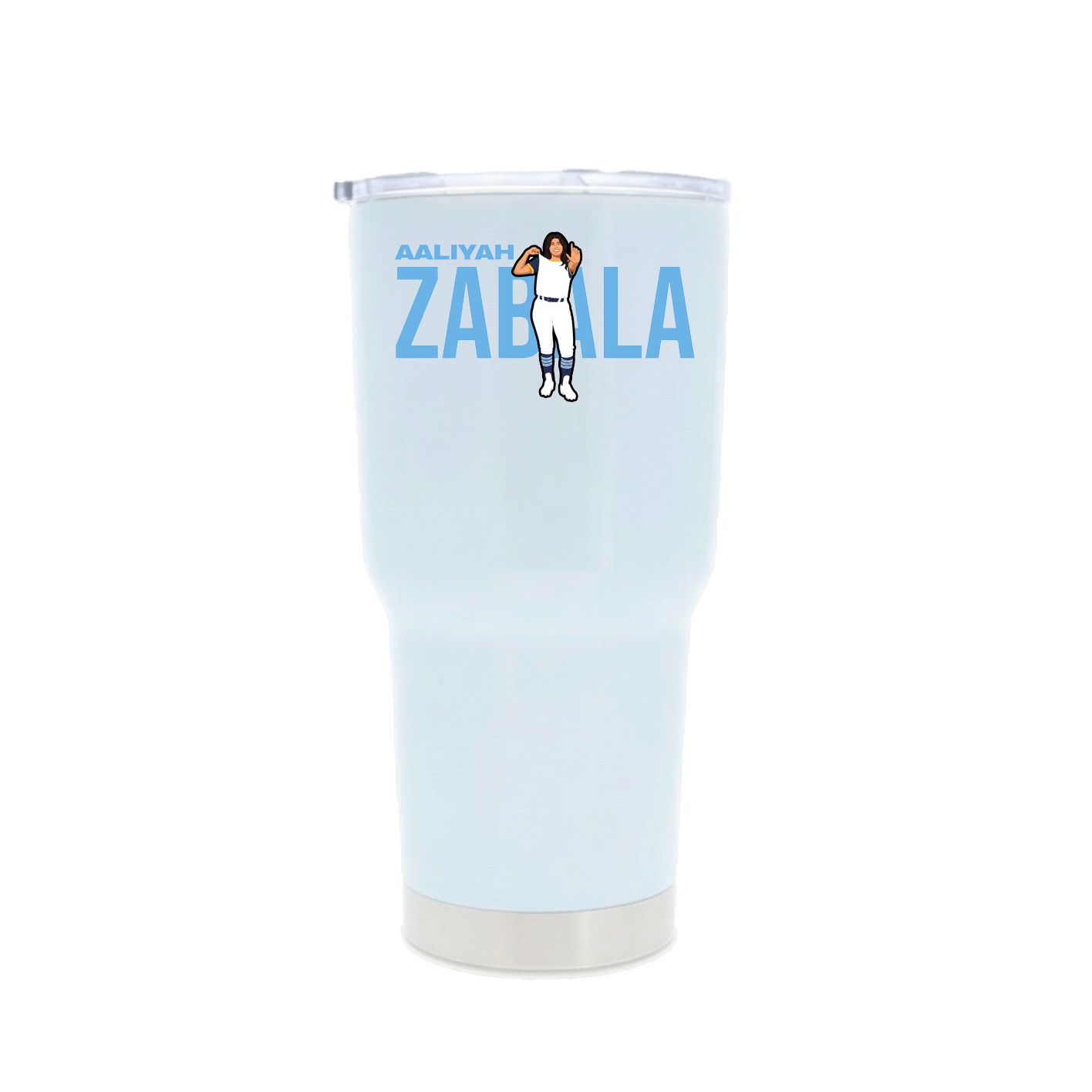 30oz Stainless Steel Tumbler — Player Name in White