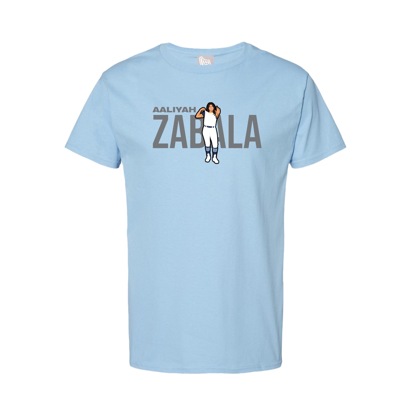 Youth Tee — Player Name in Light Blue