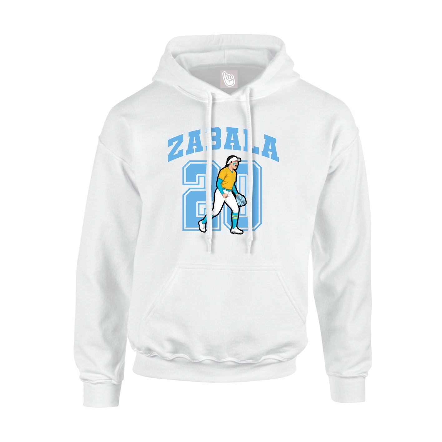 Youth Hoodie — Number in White
